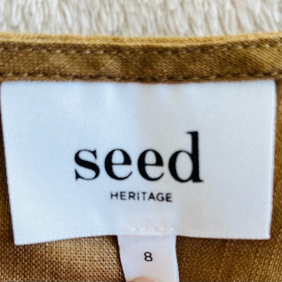 Seed Heritage Size 8 Camisole Linen Tank Mustard - Picture 4 of 4